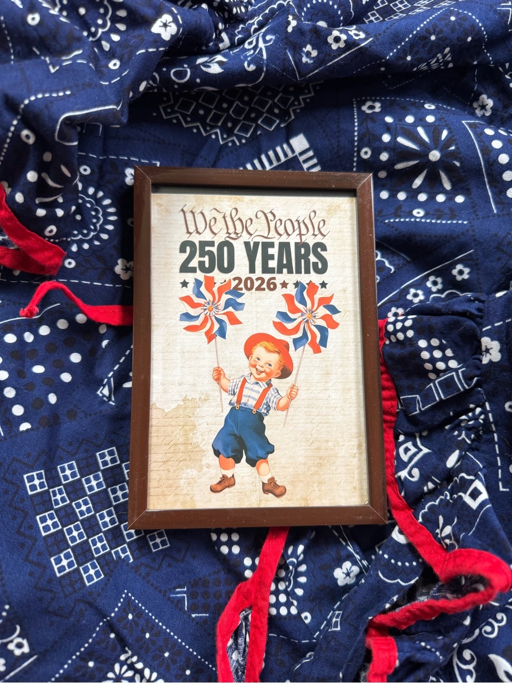 Source Unknown Patriotic 250 Years Wall Art - Red, Blue, White